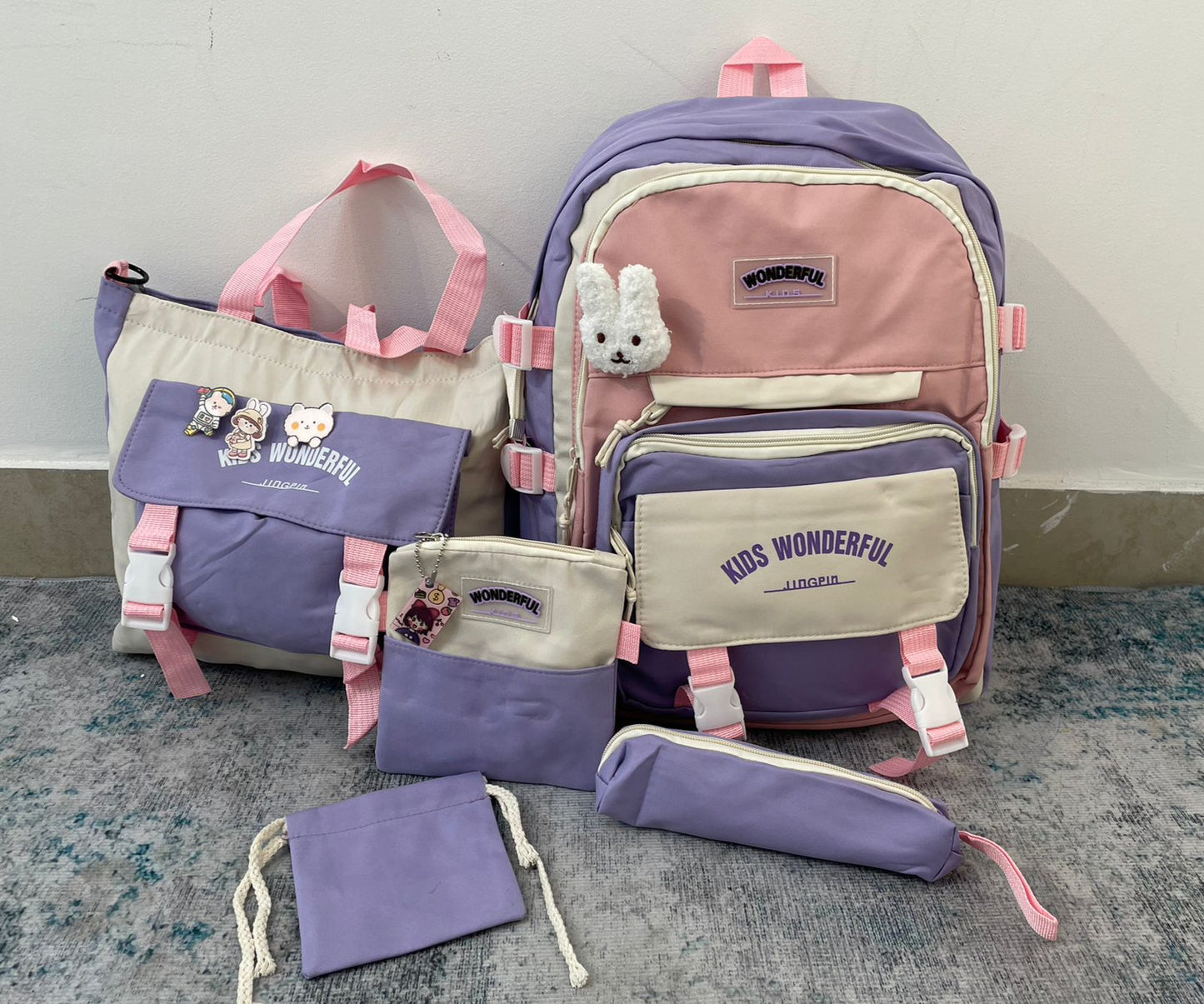 Kit combo x5 mochila kwaii