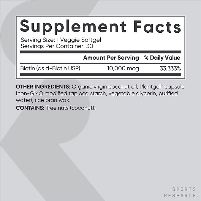 Biotina Vegana de alta pureza - Sport Research