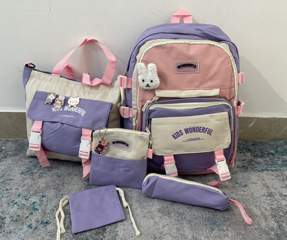 Kit combo x5 mochila kwaii