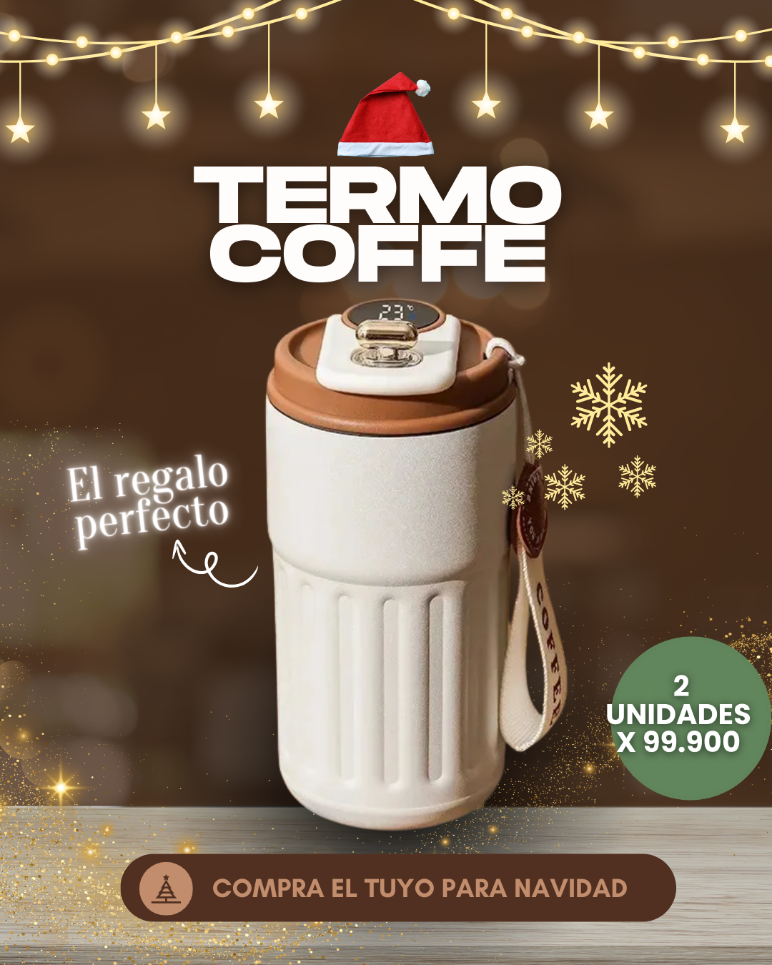 TERMO COFFE ☕ Calienta y enfria en segundos | El regalo perfecto para navidad 🎁