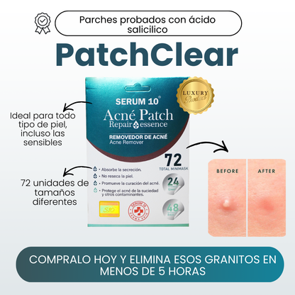 Partchclear 24H™ – Parche Invisible que elimina granos en 24 horas o menos (72 UNIDADES)