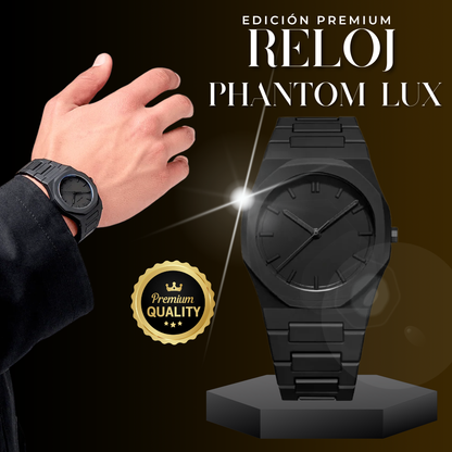 Reloj Phantom Lux™ -Diseño oscuro, imponente y minimalista