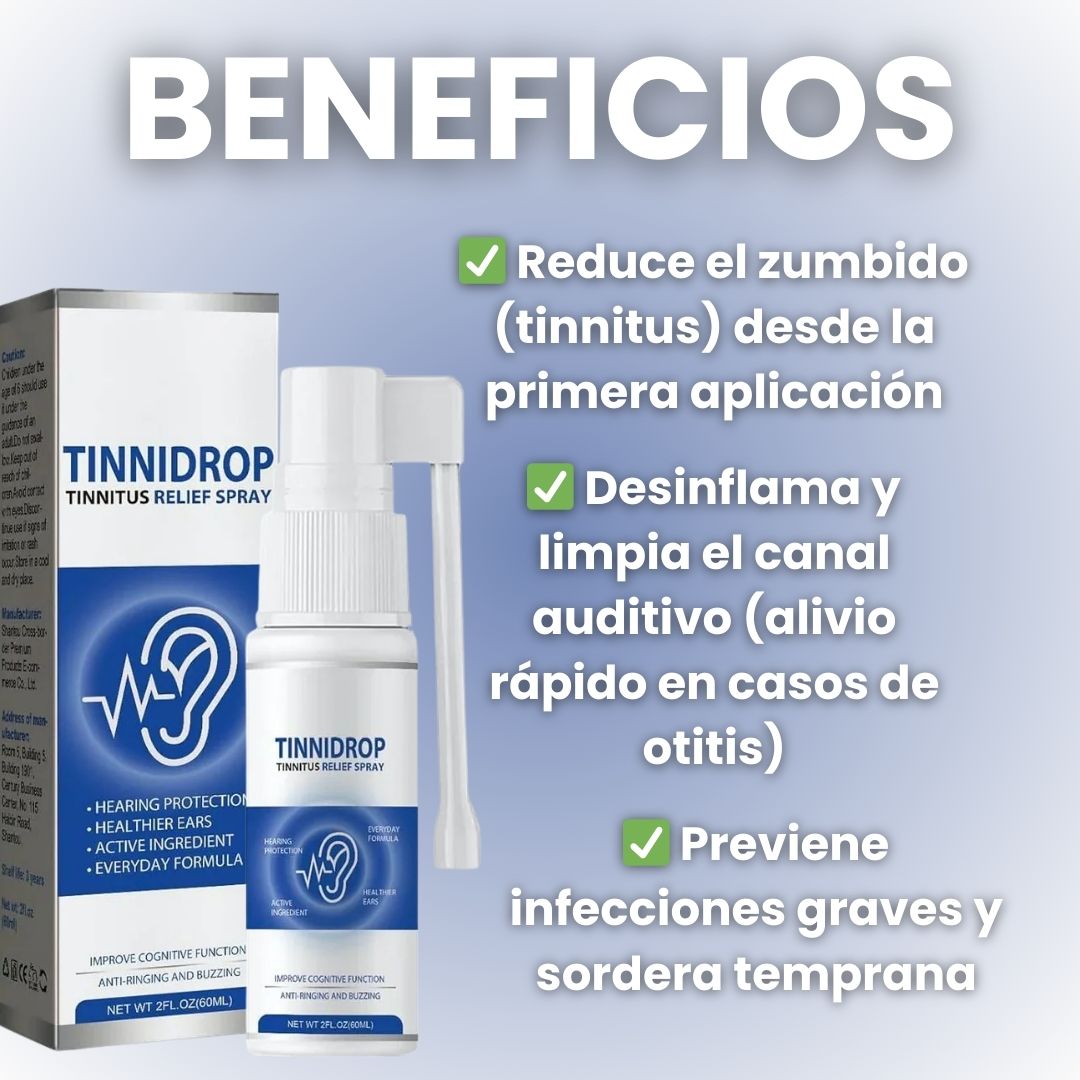 TinniX Spray – Adiós al zumbido y dolor de oído desde la primera aplicacion 2x1