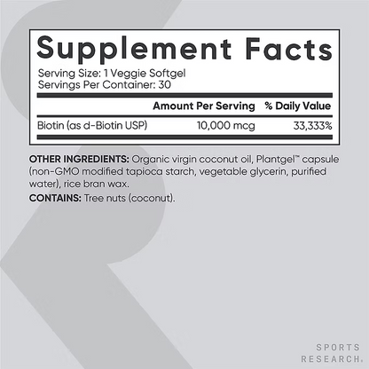 Biotina Vegana de alta pureza - Sport Research