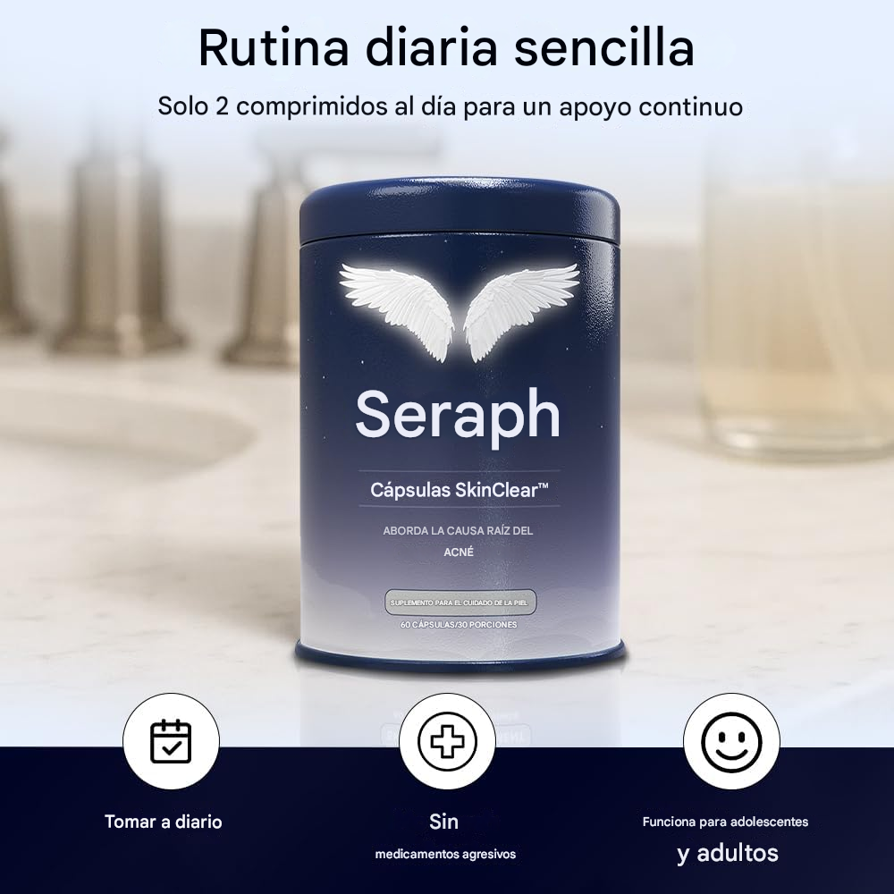 🪽 SERAPH - El suplemento que elimina el acné hormonal y te devuelve la confianza frente al espejo